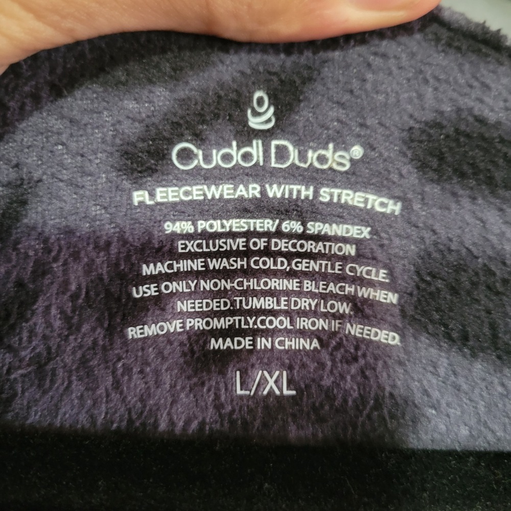 Cuddl Duds Fleecewear with Stretch Leopard Print Hoodie Wrap Gray Black L/XL - Picture 3 of 7